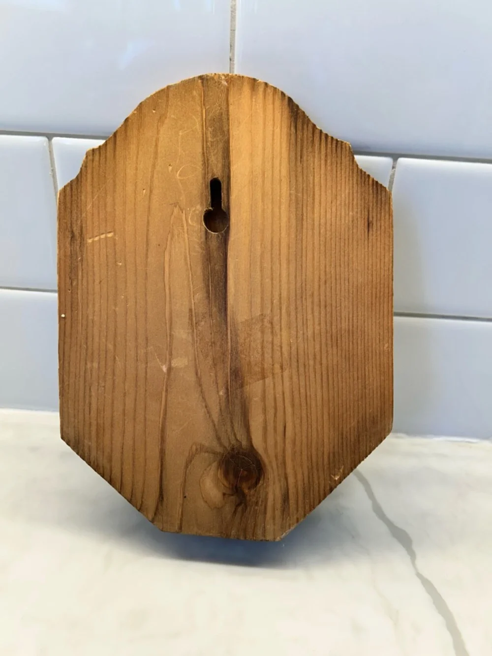 Vintage Hand-Painted Wooden Wall Pocket